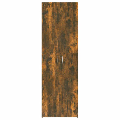 Armadio per Ufficio Rovere Fumo 60x32x190 cm Legno Multistrato - homemem39