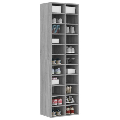 Scarpiera Grigio Sonoma 54x34x183 cm in Legno Multistrato - homemem39