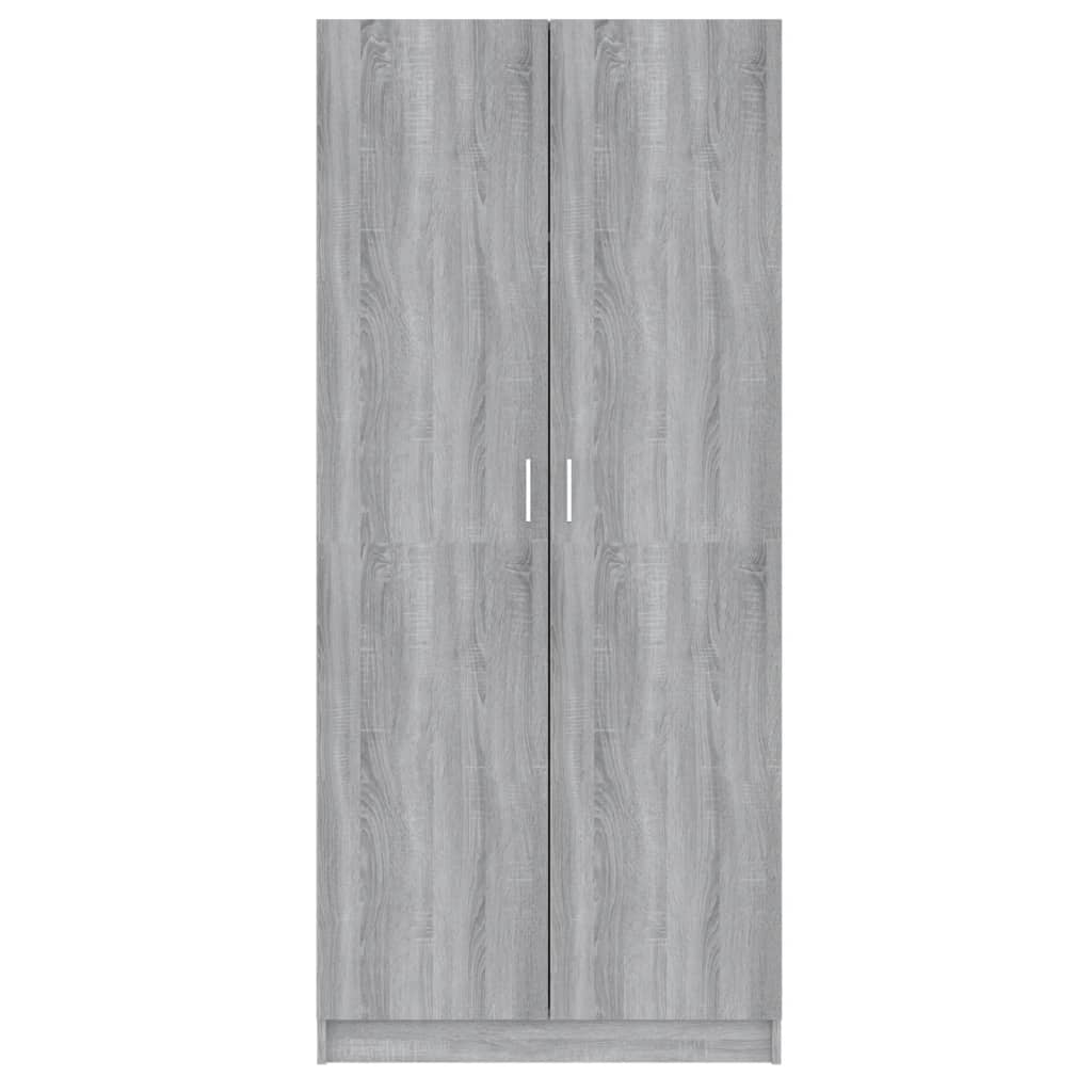 Armadio Grigio Sonoma 80x52x180 cm in Legno Multistrato - homemem39