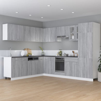 Armadio per Frigo “Lyon” Grigio Sonoma 60x57x207 cm | homemem39