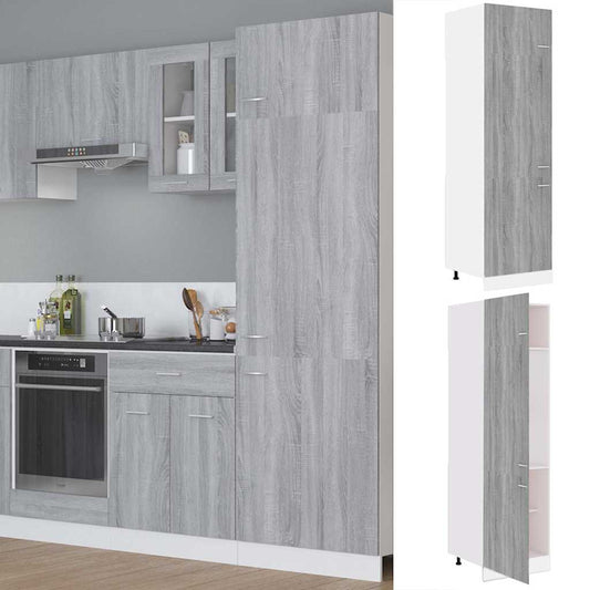 Armadio per Frigo “Lyon” Grigio Sonoma 60x57x207 cm
