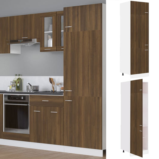 Armadio per Frigo “Lyon” Rovere Marrone 60x57x207 cm - homemem39