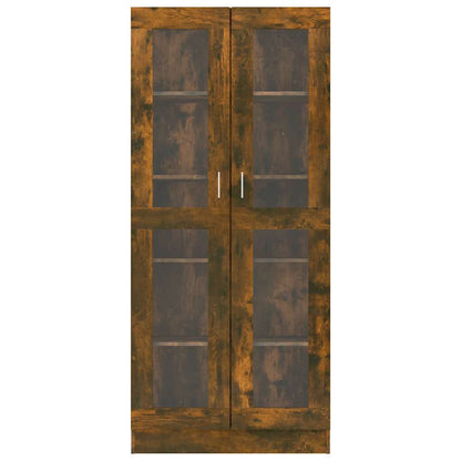 Mobile Vetrina Rovere Fumo 82,5x30,5x185 cm Legno Multistrato | homemem39