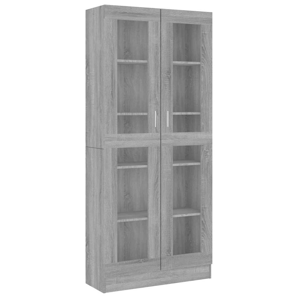 Mobile Vetrina Grigio Sonoma 82,5x30,5x185 Legno Multistrato | homemem39