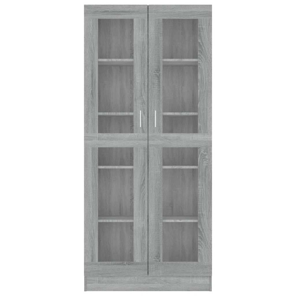 Mobile Vetrina Grigio Sonoma 82,5x30,5x185 Legno Multistrato | homemem39