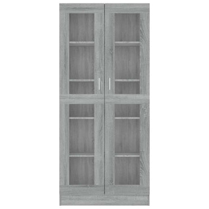 Mobile Vetrina Grigio Sonoma 82,5x30,5x185 Legno Multistrato | homemem39