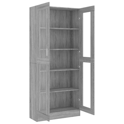 Mobile Vetrina Grigio Sonoma 82,5x30,5x185 Legno Multistrato | homemem39