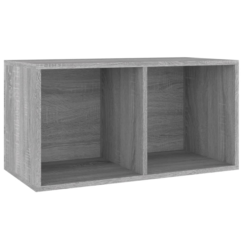 Contenitore Vinili Grigio Sonoma 71x34x36 cm Legno Multistrato - homemem39