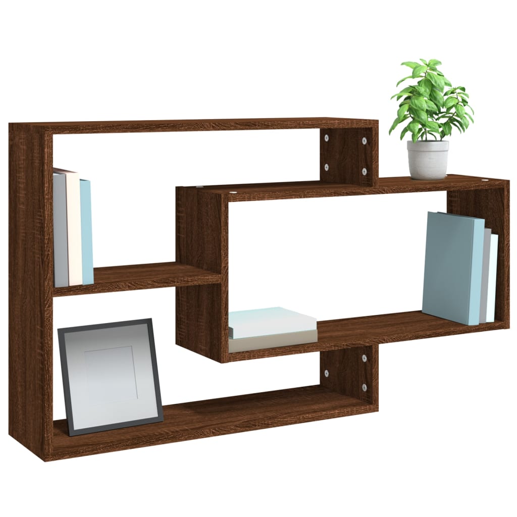 Mensola a Muro Rovere Marrone 104x20x58,5 cm Legno Multistrato | homemem39