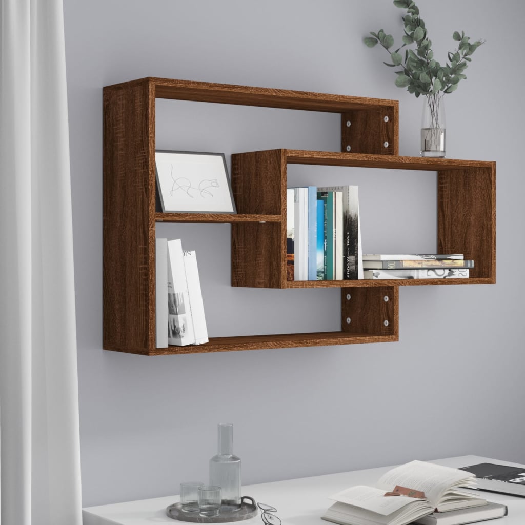 Mensola a Muro Rovere Marrone 104x20x58,5 cm Legno Multistrato | homemem39