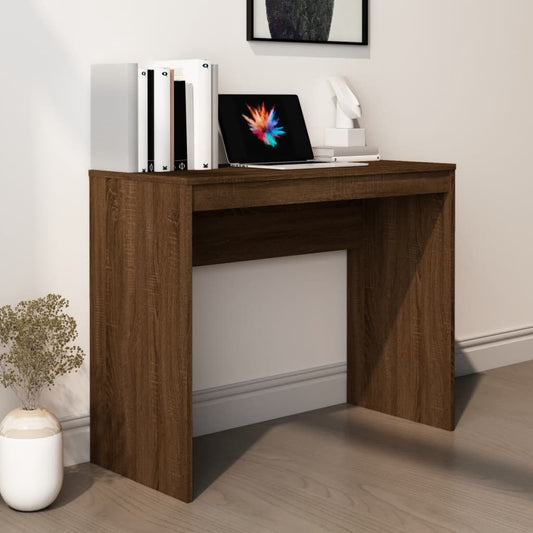 Scrivania Rovere Marrone 90x40x72 cm in Legno Multistrato - homemem39