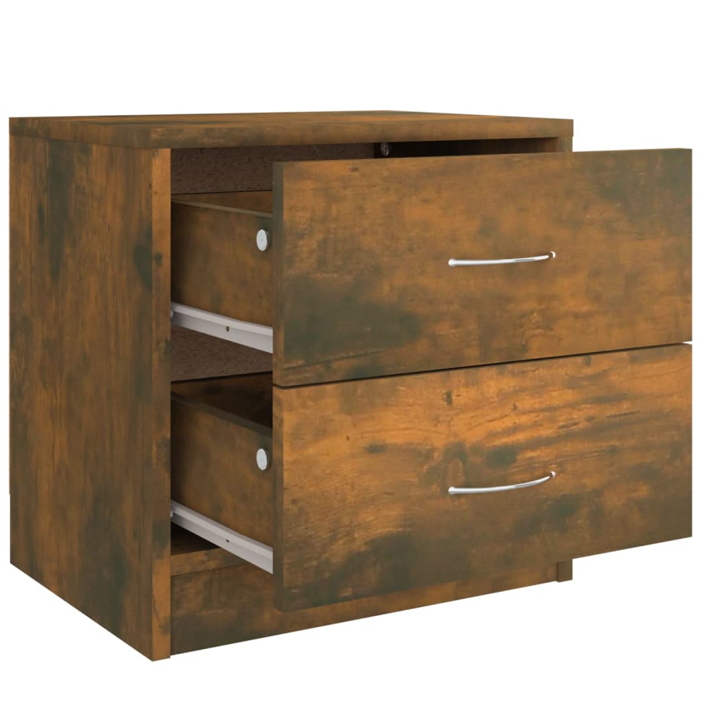 Comodino Rovere Fumo 40x30x40 cm in Legno Ingegnerizzato - homemem39