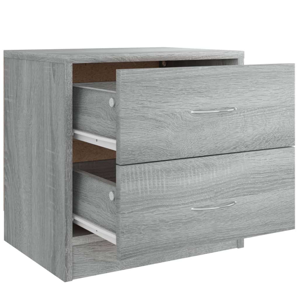 Comodini 2pz Grigio Sonoma 40x30x40 cm in Truciolato | homemem39