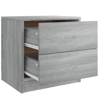 Comodini 2pz Grigio Sonoma 40x30x40 cm in Truciolato | homemem39