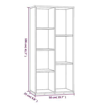 Libreria Grigio Sonoma 50x25x106 cm | homemem39
