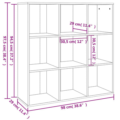 Libreria Grigio Sonoma 98x29x97,5 cm | homemem39