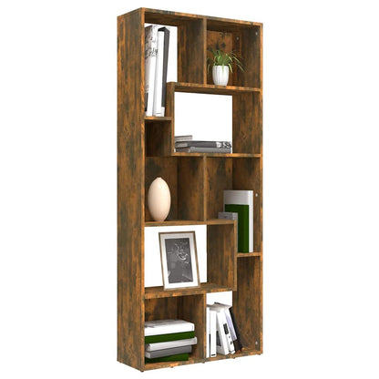 Libreria Rovere Fumo 67x24x161 cm in Legno Multistrato | homemem39