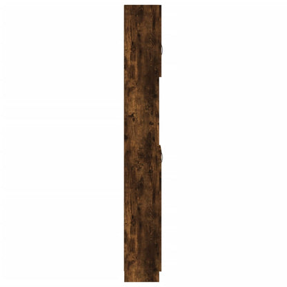Armadietto Bagno Rovere Fumo 32x25,5x190 cm Legno Ingegnerizzato | homemem39