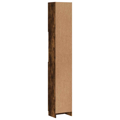 Armadietto Bagno Rovere Fumo 32x25,5x190cm Legno Ingegnerizzato