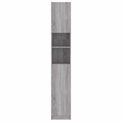 Armadietto Bagno Grigio Sonoma 32x25,5x190 cm Legno Ingegnerizzato