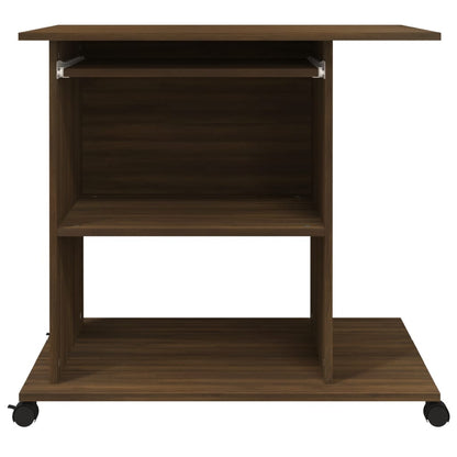 Scrivania Computer Rovere Marrone 80x50x75 cm Legno Multistrato - homemem39