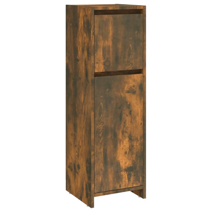 Armadietto Bagno Rovere Fumo 30x30x95 cm in Legno Multistrato | homemem39