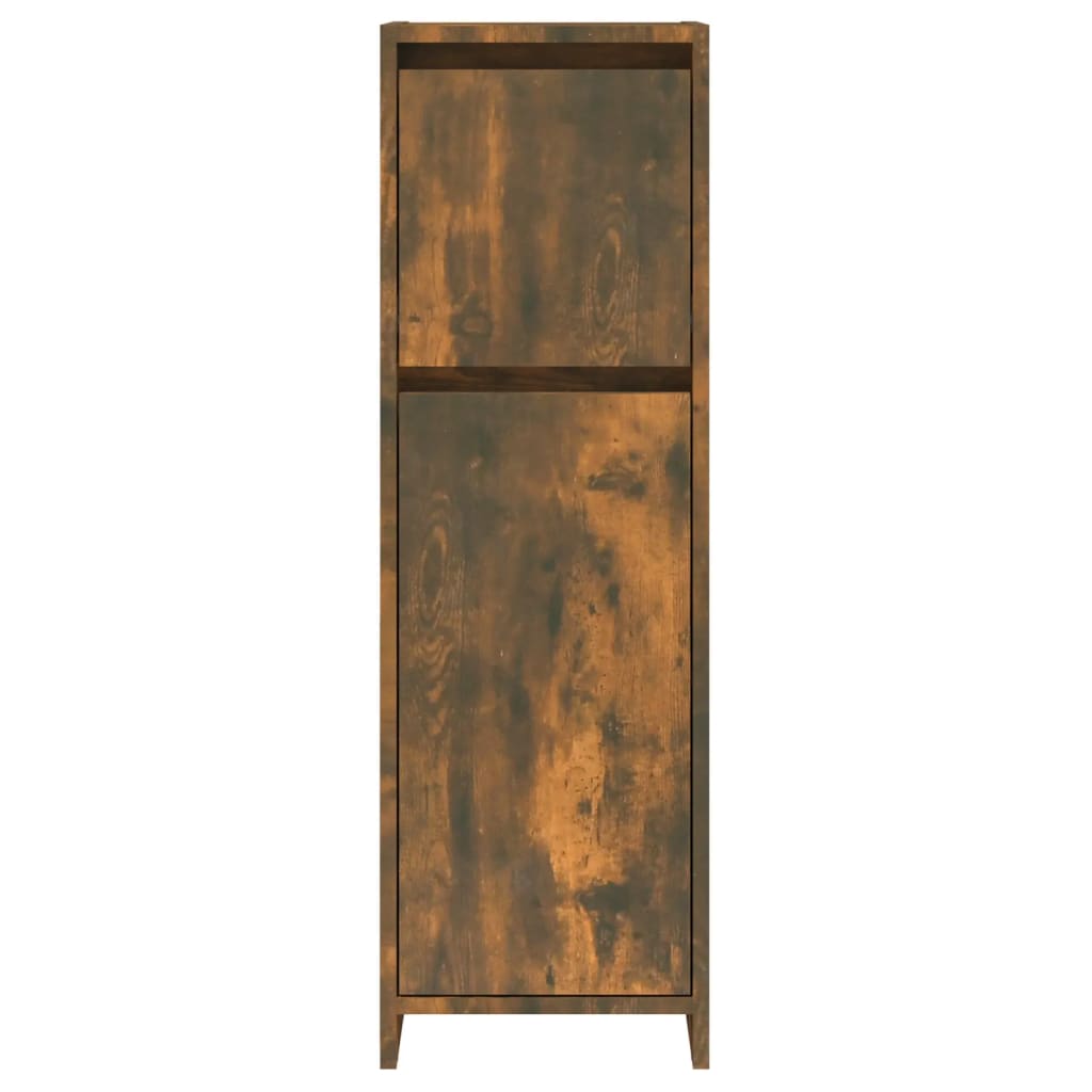 Armadietto Bagno Rovere Fumo 30x30x95 cm in Legno Multistrato | homemem39