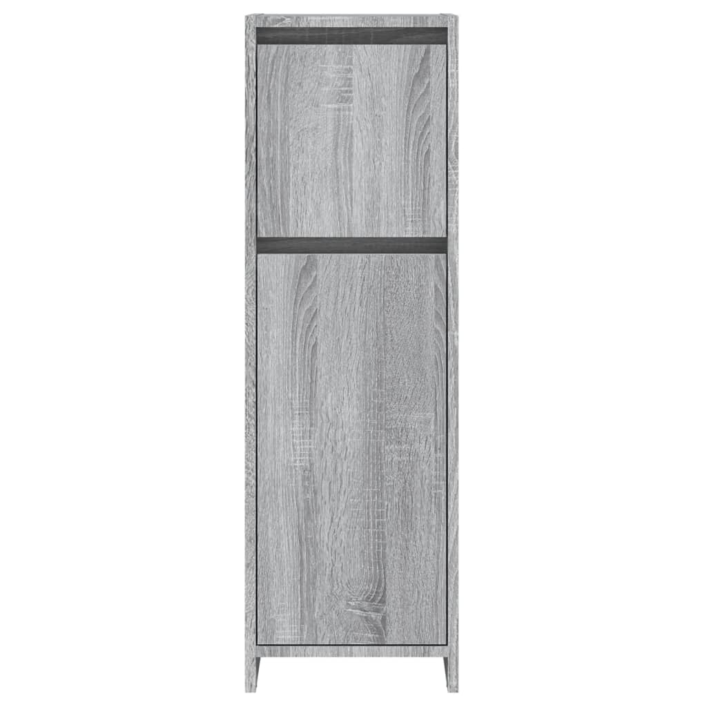 Armadietto Bagno Grigio Sonoma 30x30x95 cm in Legno Multistrato | homemem39