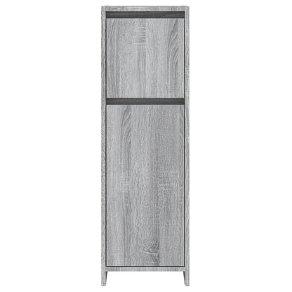 Armadietto Bagno Grigio Sonoma 30x30x95 cm in Legno Multistrato | homemem39