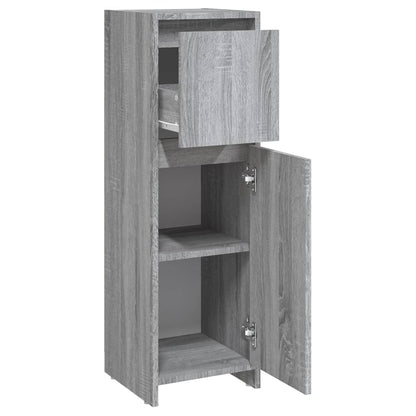 Armadietto Bagno Grigio Sonoma 30x30x95 cm in Legno Multistrato | homemem39
