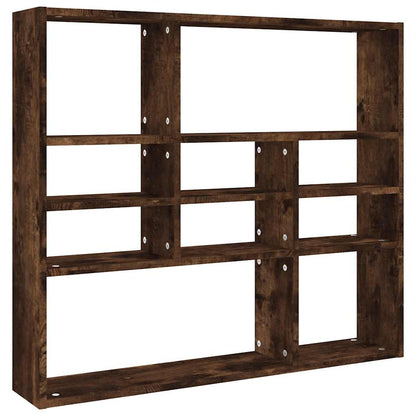 Mensola a Muro Rovere Fumo 90x16x78 cm in Legno Multistrato | homemem39