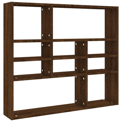 Scaffale a Parete Rovere Marrone 90x16x78 cm Legno Multistrato