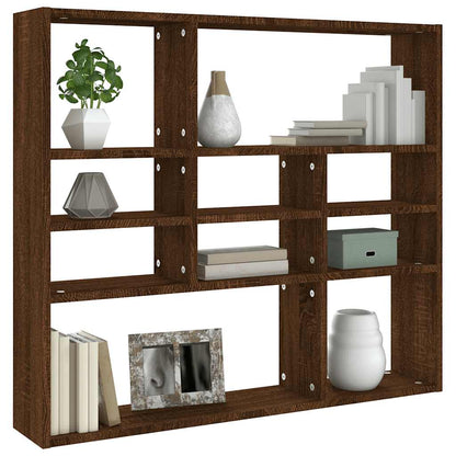 Scaffale a Parete Rovere Marrone 90x16x78 cm Legno Multistrato | homemem39