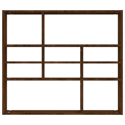 Scaffale a Parete Rovere Marrone 90x16x78 cm Legno Multistrato