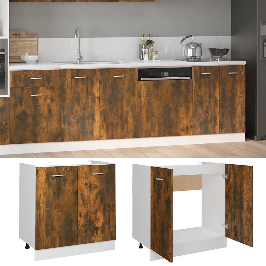 Mobile Sottolavello “Lyon” Rovere Fumo 80x46x81,5 cm