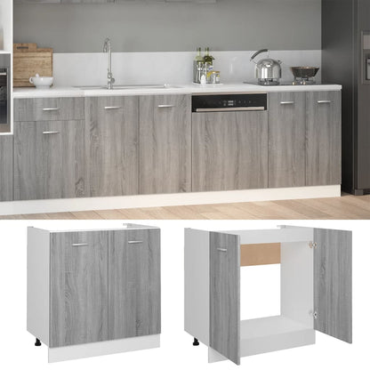Mobiletto “Lyon” Grigio Sonoma 80x46x81,5 cm - homemem39