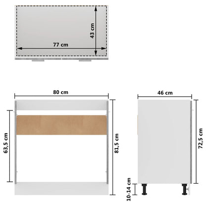 Mobiletto “Lyon” Grigio Sonoma 80x46x81,5 cm - homemem39
