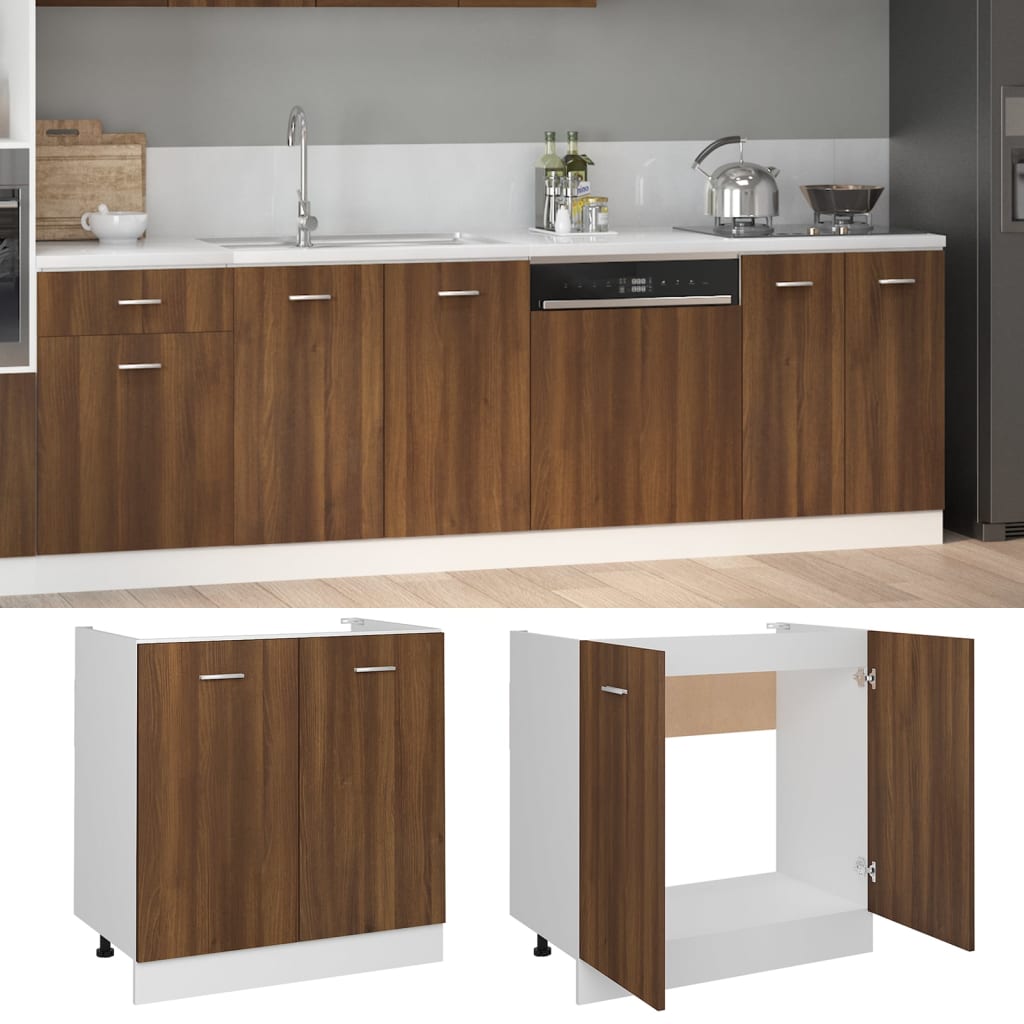 Mobiletto “Lyon” Rovere Marrone 80x46x81,5 cm | homemem39