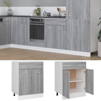 Mobiletto “Lyon” Grigio Sonoma 60x46x81,5 cm | homemem39