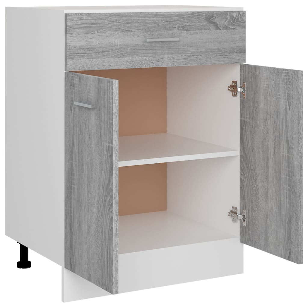 Mobiletto “Lyon” Grigio Sonoma 60x46x81,5 cm | homemem39