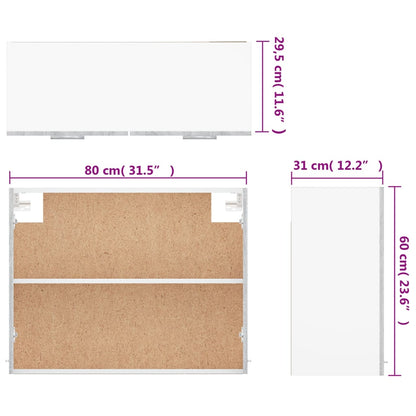 Mobile Pensile “Lyon” Grigio Sonoma 80x31x60 cm | homemem39