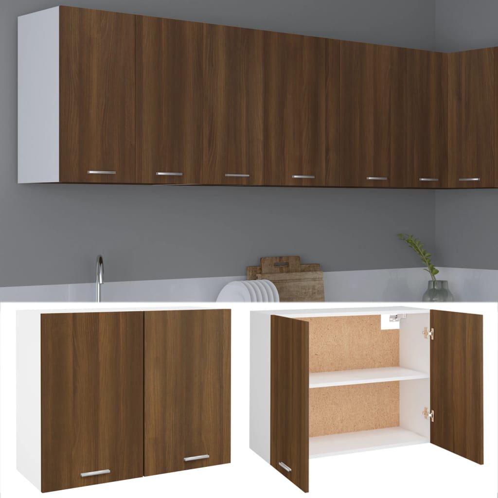 Mobile Pensile “Lyon” Rovere Marrone 80x31x60 cm - homemem39