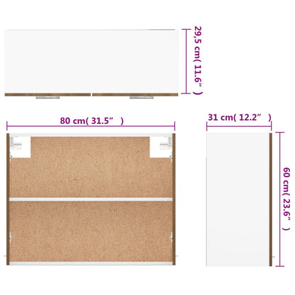 Mobile Pensile “Lyon” Rovere Marrone 80x31x60 cm - homemem39