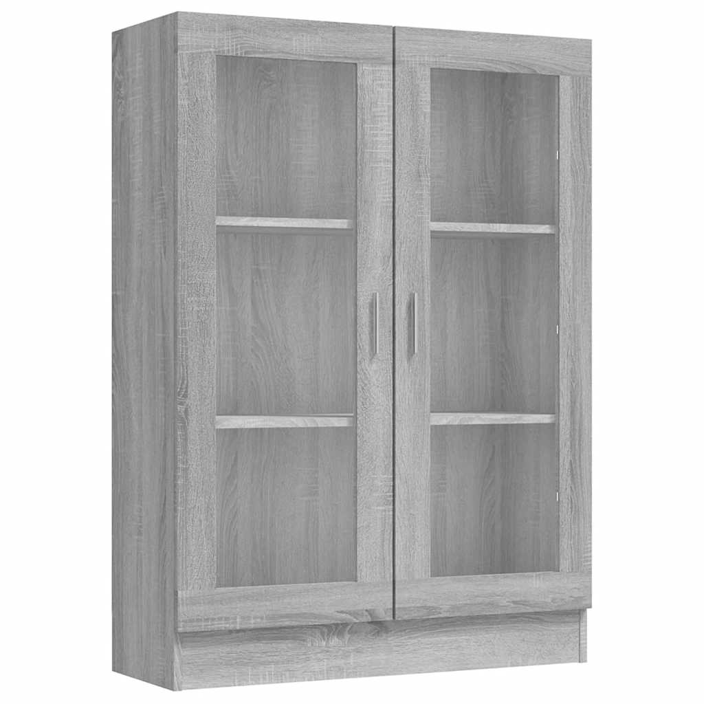 Mobile Vetrina Grigio Sonoma 82,5x30,5x115 cm Legno Multistrato | homemem39
