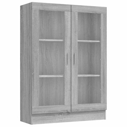 Mobile Vetrina Grigio Sonoma 82,5x30,5x115 cm Legno Multistrato | homemem39