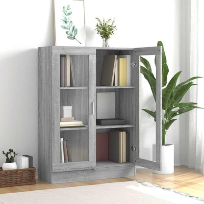 Mobile Vetrina Grigio Sonoma 82,5x30,5x115 cm Legno Multistrato | homemem39