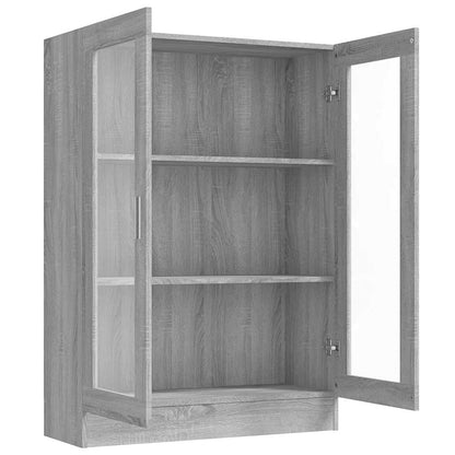 Mobile Vetrina Grigio Sonoma 82,5x30,5x115 cm Legno Multistrato | homemem39