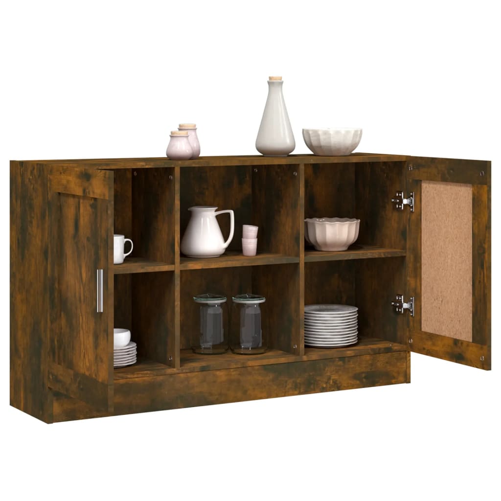 Credenza Rovere Fumo 120x30,5x70 cm in Legno Multistrato - homemem39