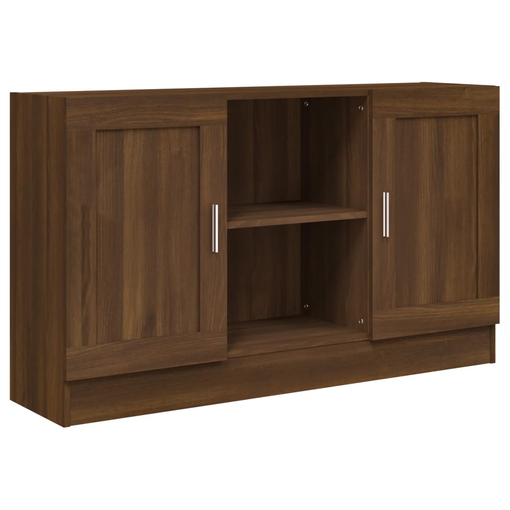 Credenza Rovere Marrone 120x30,5x70 cm in Legno Multistrato - homemem39