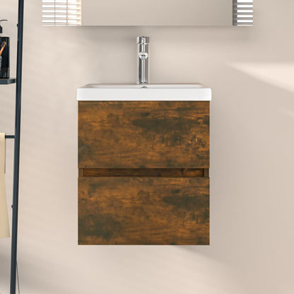 Mobile Lavabo Rovere Fumo 41x38,5x45 cm in Legno Multistrato | homemem39